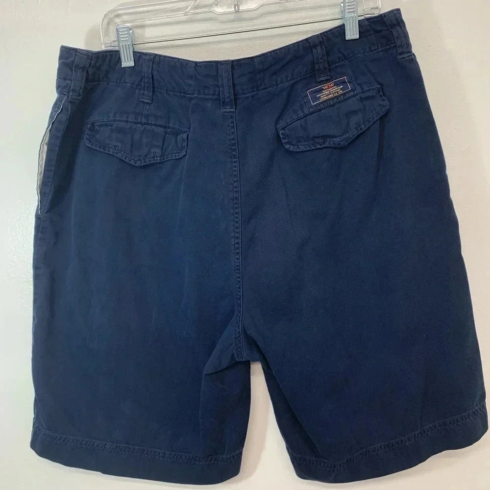 Auth Weathered Gear Mens Shorts 36 Chinos Navy Cotton Pockets Inseam‎ 9”